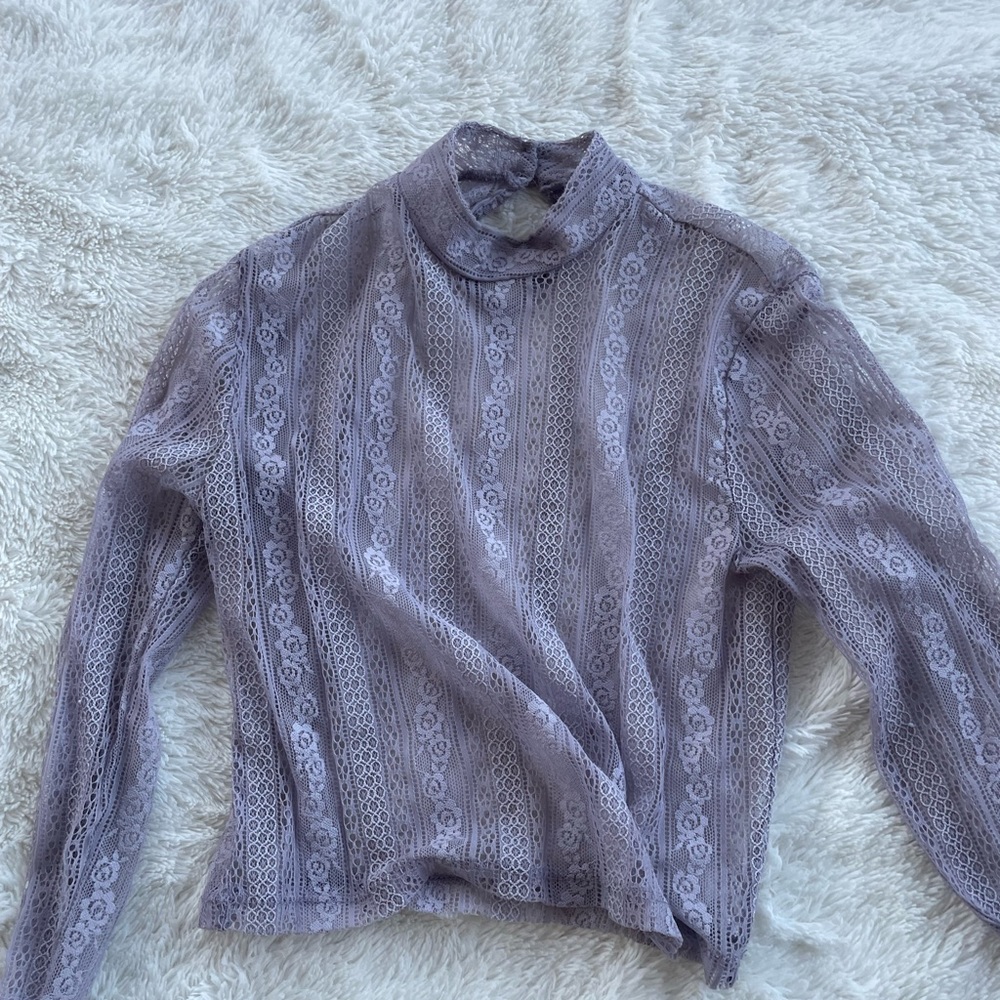 lace purple shirt
